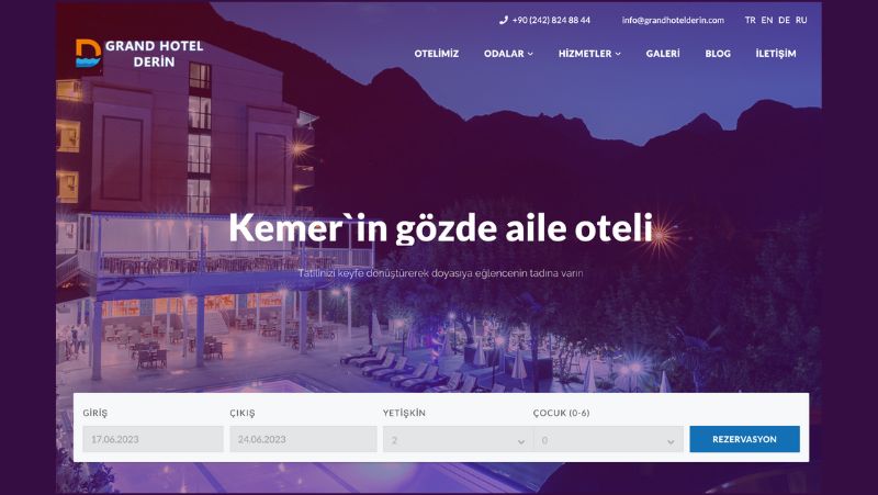 Grand Hotel Derin: Antalya`nın Keyifli Kemer Bölgesinde Unutulmaz Bir Tatil Deneyimi